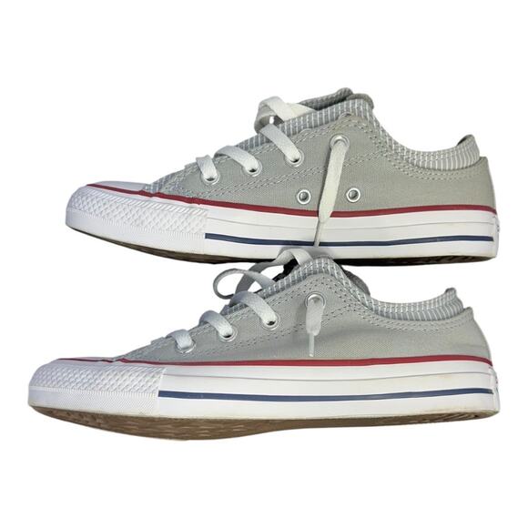 Converse Chuck Taylor All Star Low Top Gray & White Sneakers womens size 6 - Picture 2 of 9